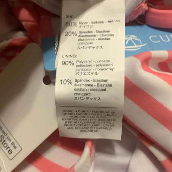 Cupshe Pink and White Ruffled One Piece Swimsuit - Picture 7 of 9